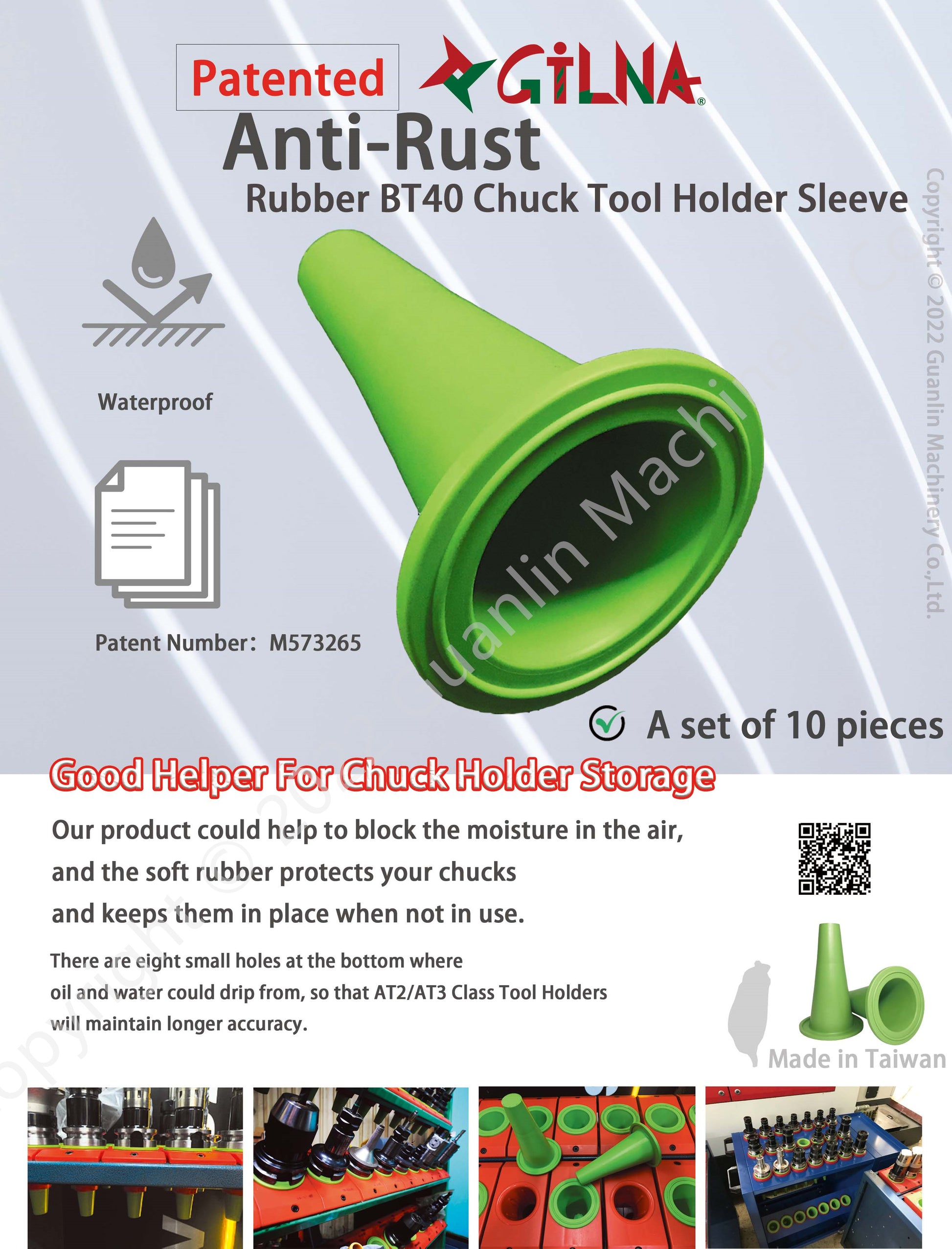 MIT rust-proof BT40 knife holder, knife bar holder, knife handle holder | CNC accessories | milling machine peripherals | easy to clean
